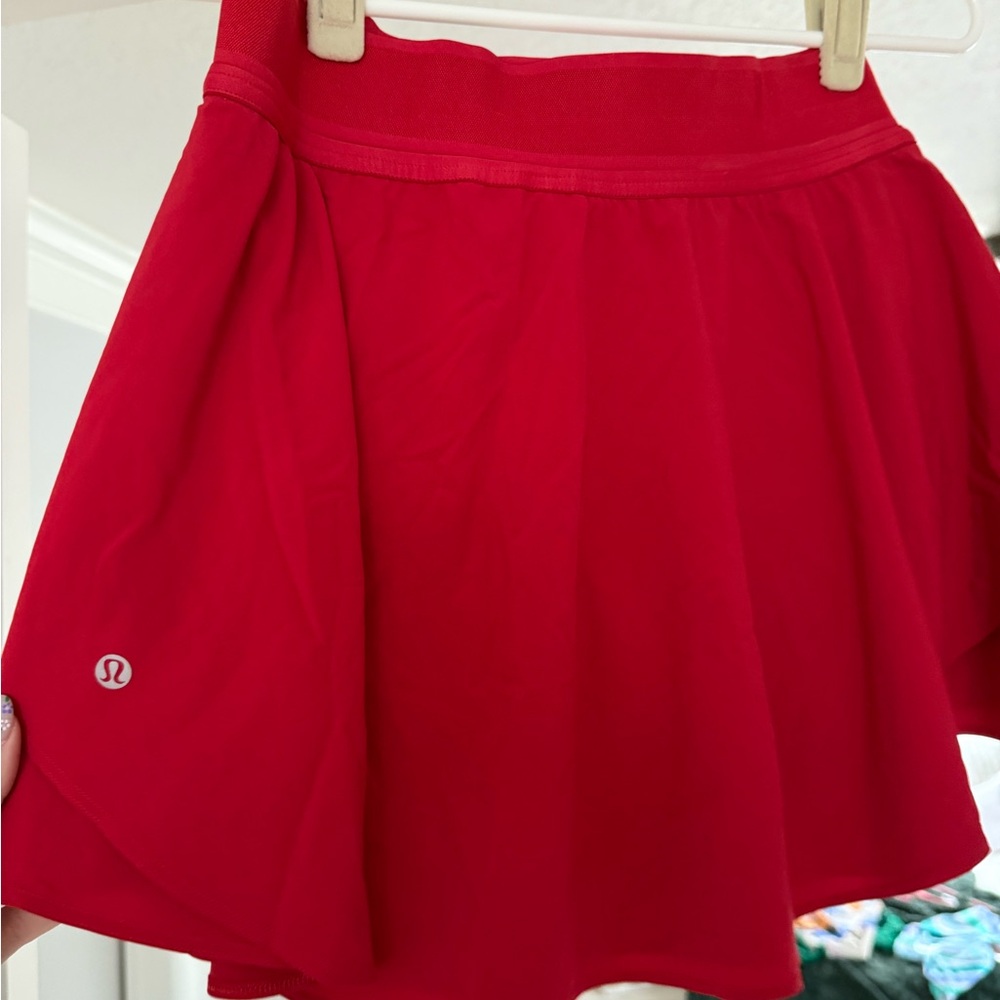 Lululemon Red Athletic Skirt